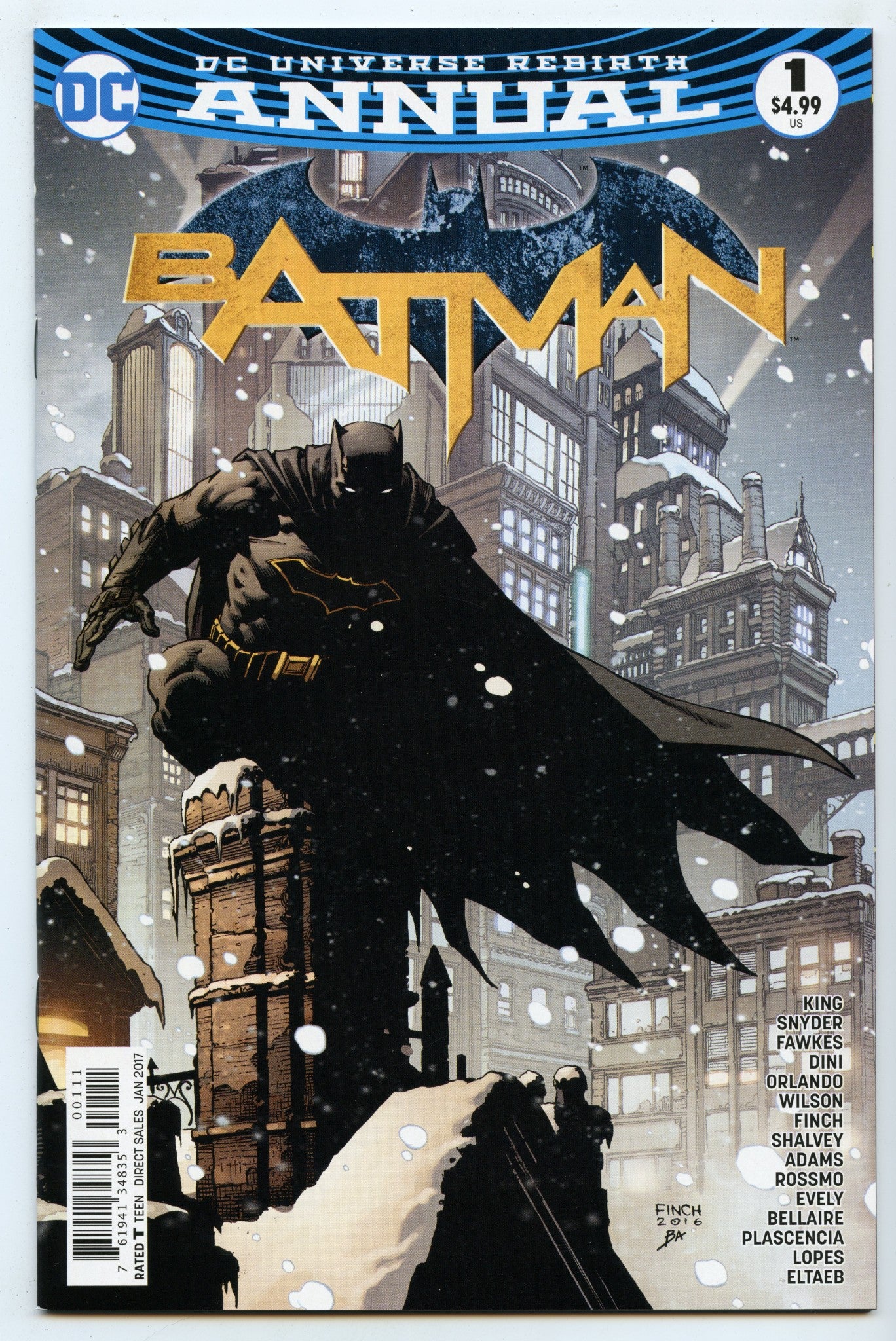 Batman V3 Annual 1 (Jan 2017) NM- (9.2)