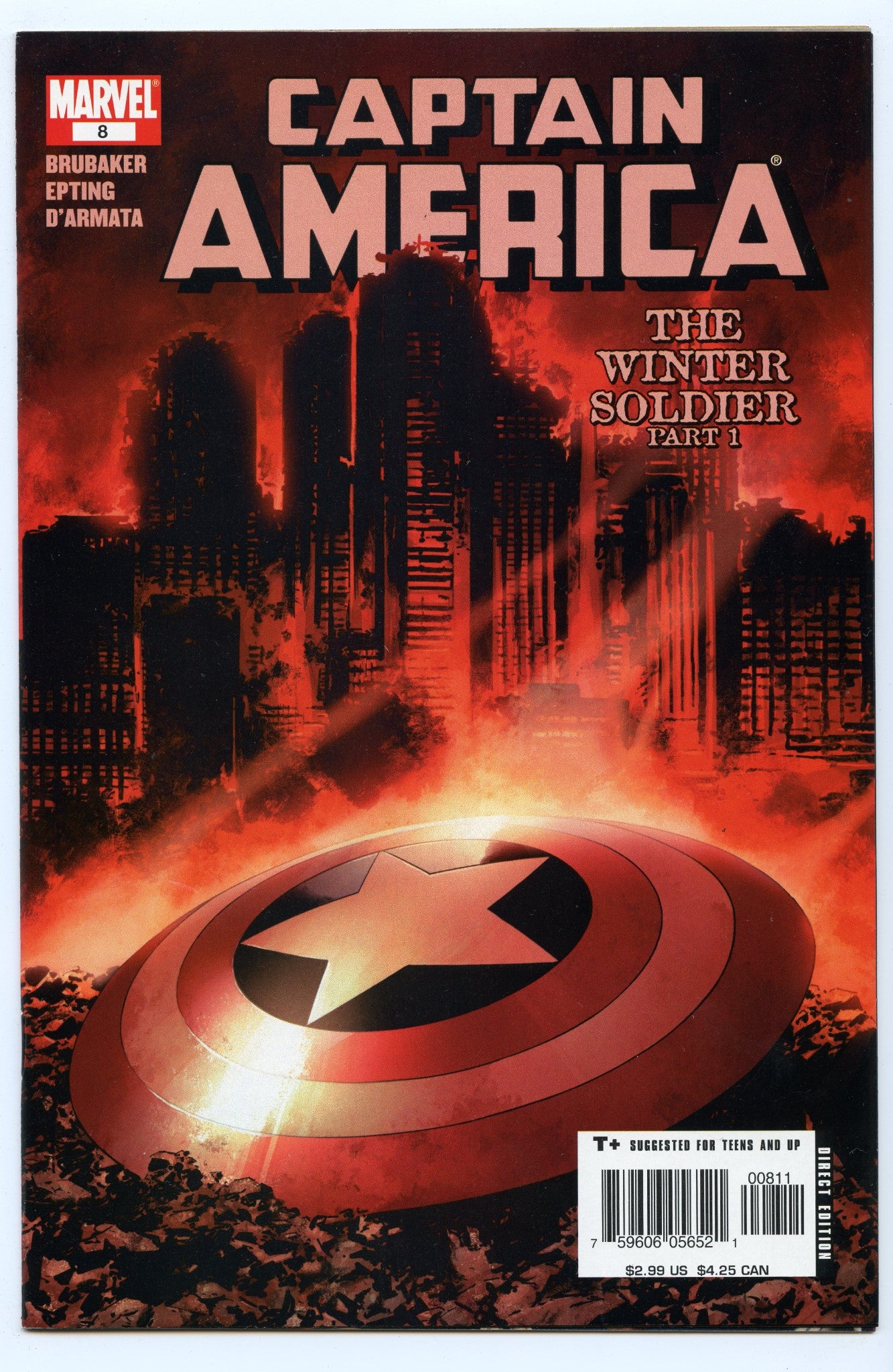 Captain America 8 (Sep 2005) NM- (9.2) (2nd app. Winter Soldier)