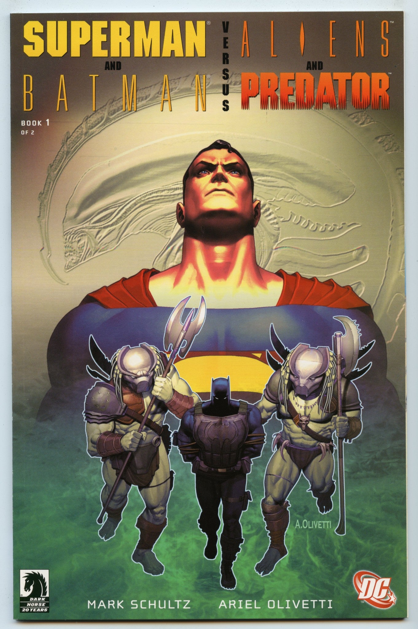 Superman & Batman vs Aliens & Predator 1 (2010) NM- (9.2)