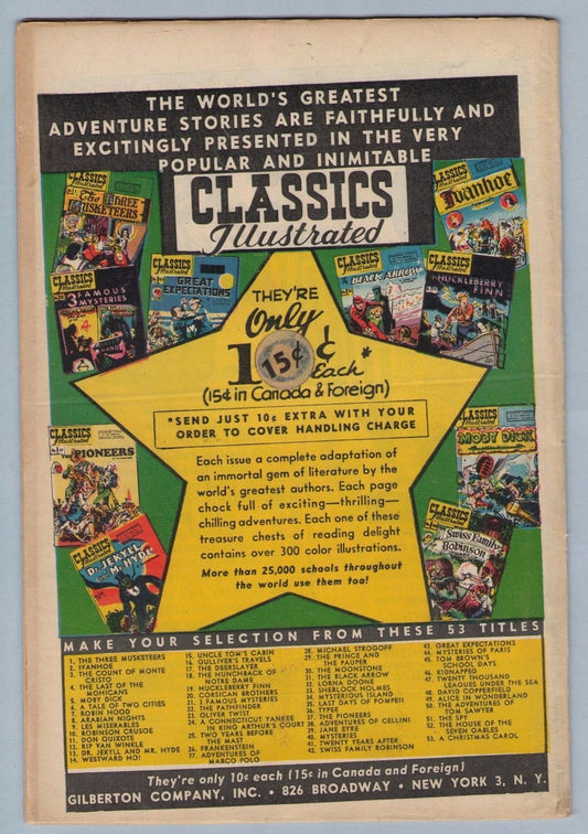 Classics Illustrated 52 (Original) (Oct 1948) FI- (5.5)