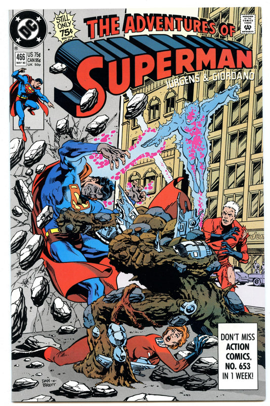 Adventures of Superman 466 (May 1990) NM- (9.2) - 1st Hank Henshaw