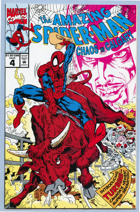 Amazing Spider-man - Chaos in Calgary 4 (1991) NM- (9.2)