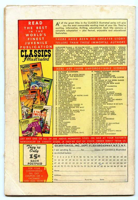 Classics Illustrated 90 (Original) (Dec 1951) GD/VG (3.0)