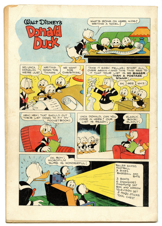 Four Color 367 (Jan 1952) VG (4.0) - Donald Duck In a Christmas for Shacktown