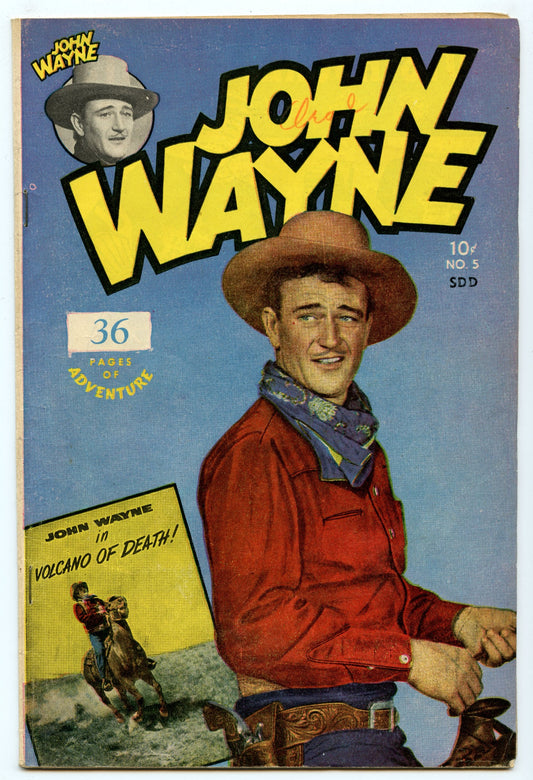 John Wayne Adventure Comics 5 (circa 1950) FI- (5.5) (Canadian edition)