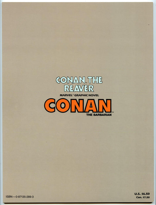 Marvel Graphic Novel - Conan the Reaver (1987) NM- (9.2)