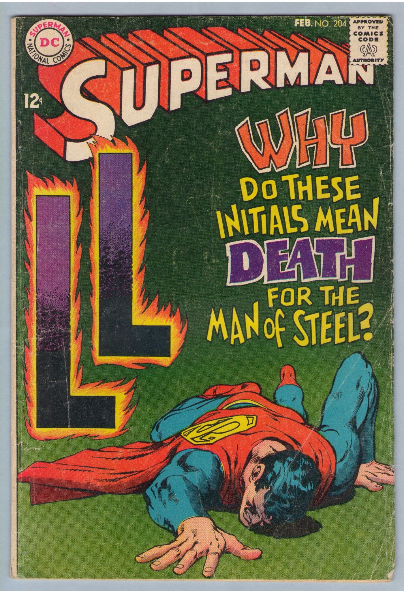 Superman 204 (Feb 1968) VG- (3.5)