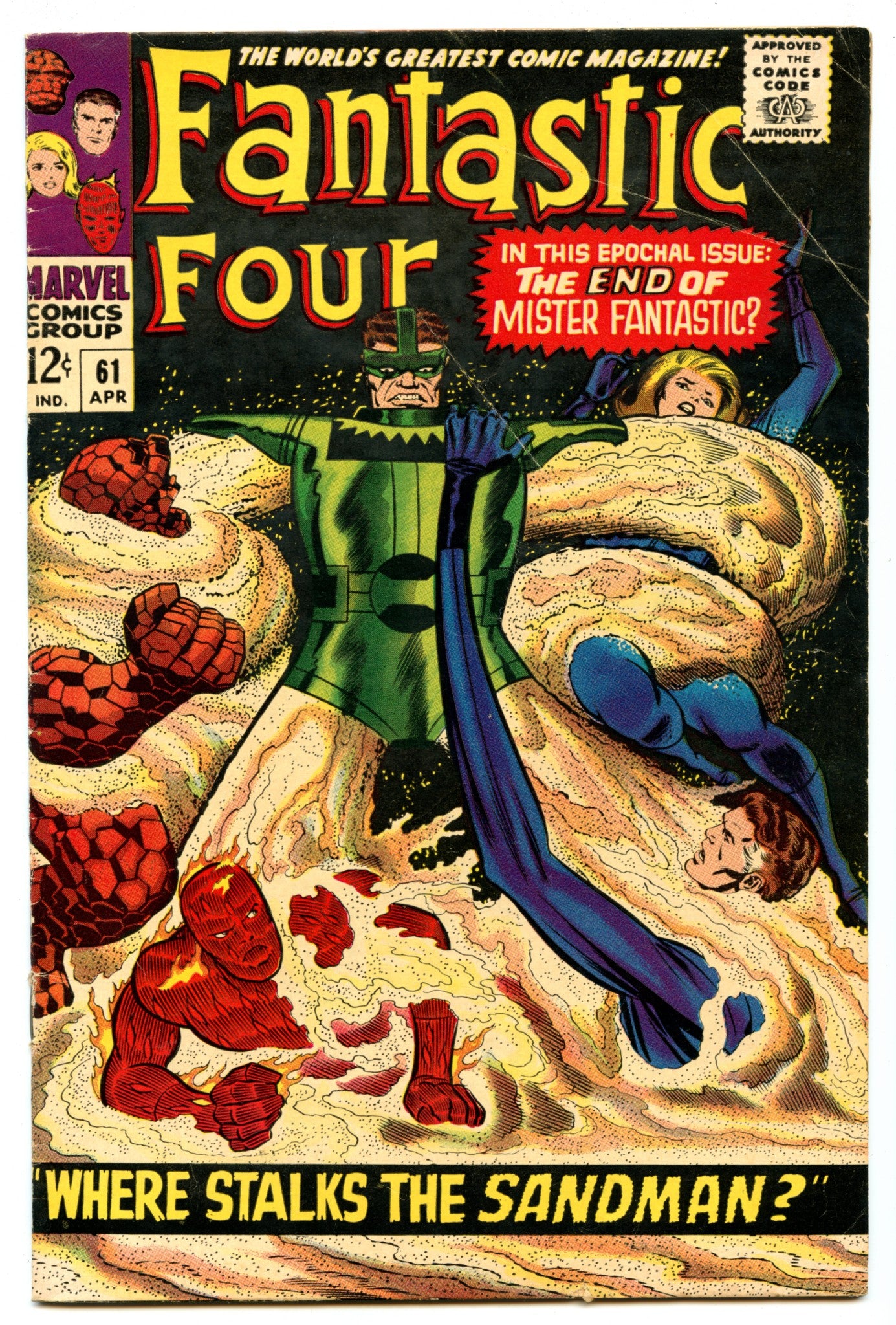 Fantastic Four 61 (Apr 1967) VG (4.0) - Silver Surfer cameo