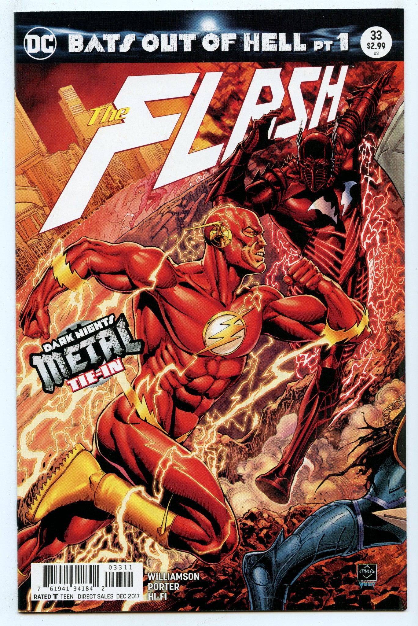 Flash V5 33 (Dec 2017) NM- (9.2) - Dark Nights Metal tie-in