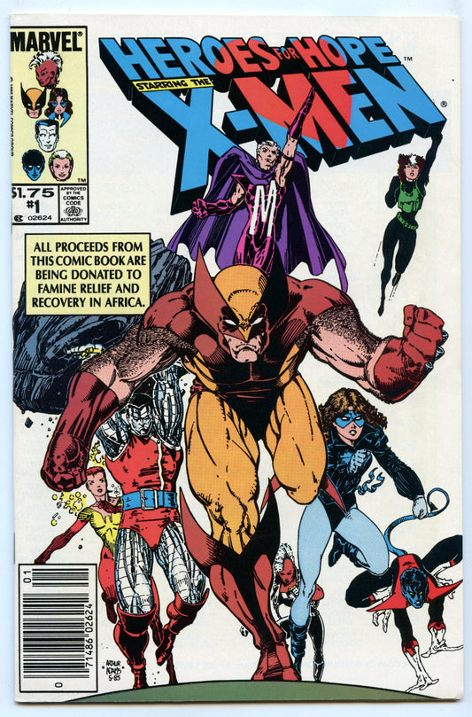 Heroes for Hope Starring the X-Men 1 (Dec 1985) VF/NM (9.0) - CDN Price Variant