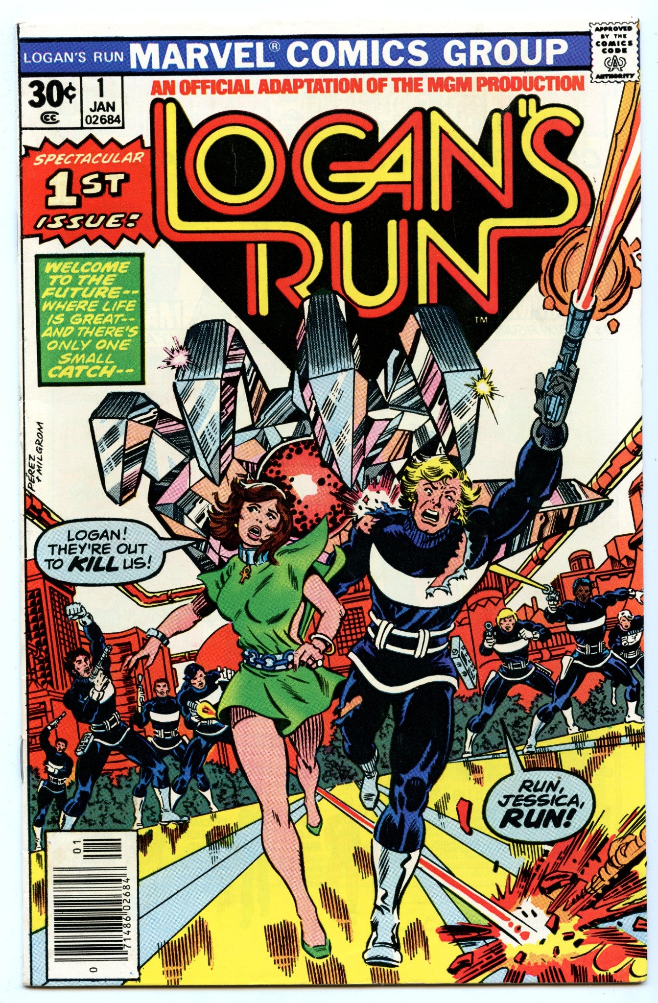 Logan's Run 1 (Jan 1977) VF- (7.5)