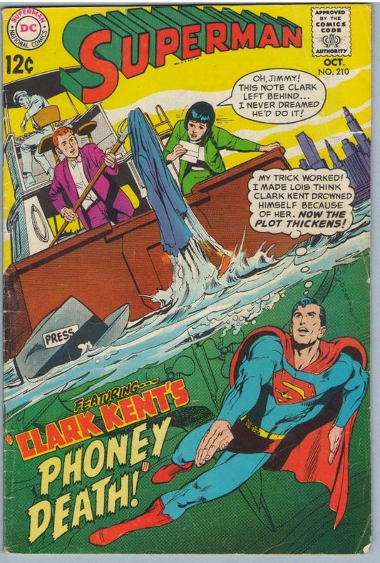 Superman 210 (Oct 1968) VG- (3.5)