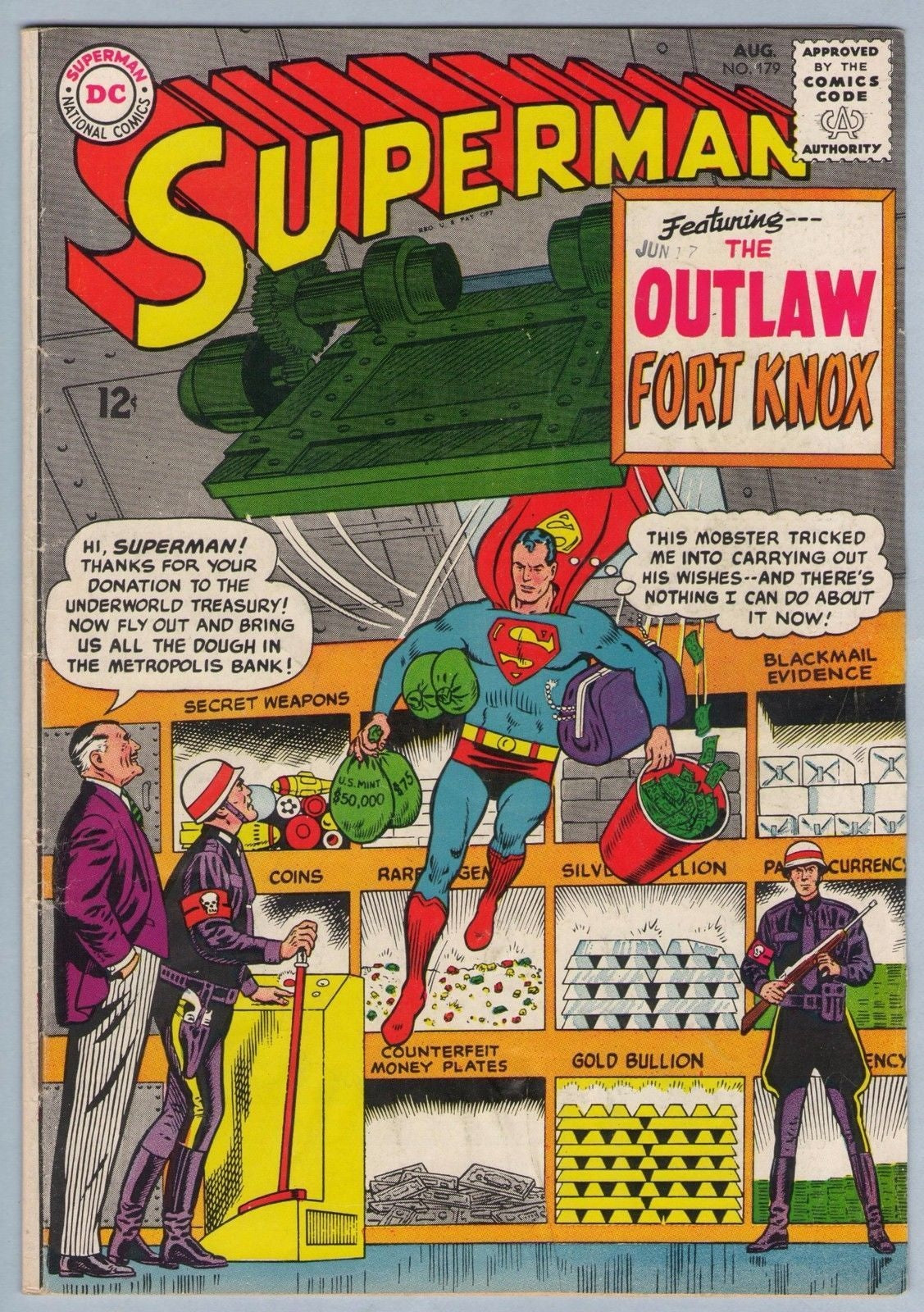 Superman 179 (Aug 1965) VG+ (4.5)