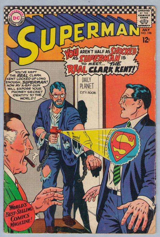 Superman 198 (Jul 1967) VG (4.0)