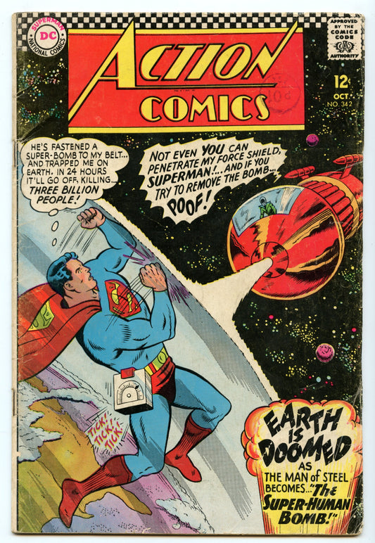 Action Comics 342 (Oct 1966) VG- (3.5)