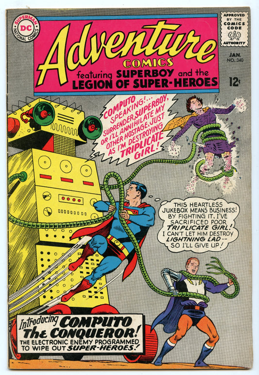 Adventure Comics 340 (Jan 1966) VG+ (4.5)
