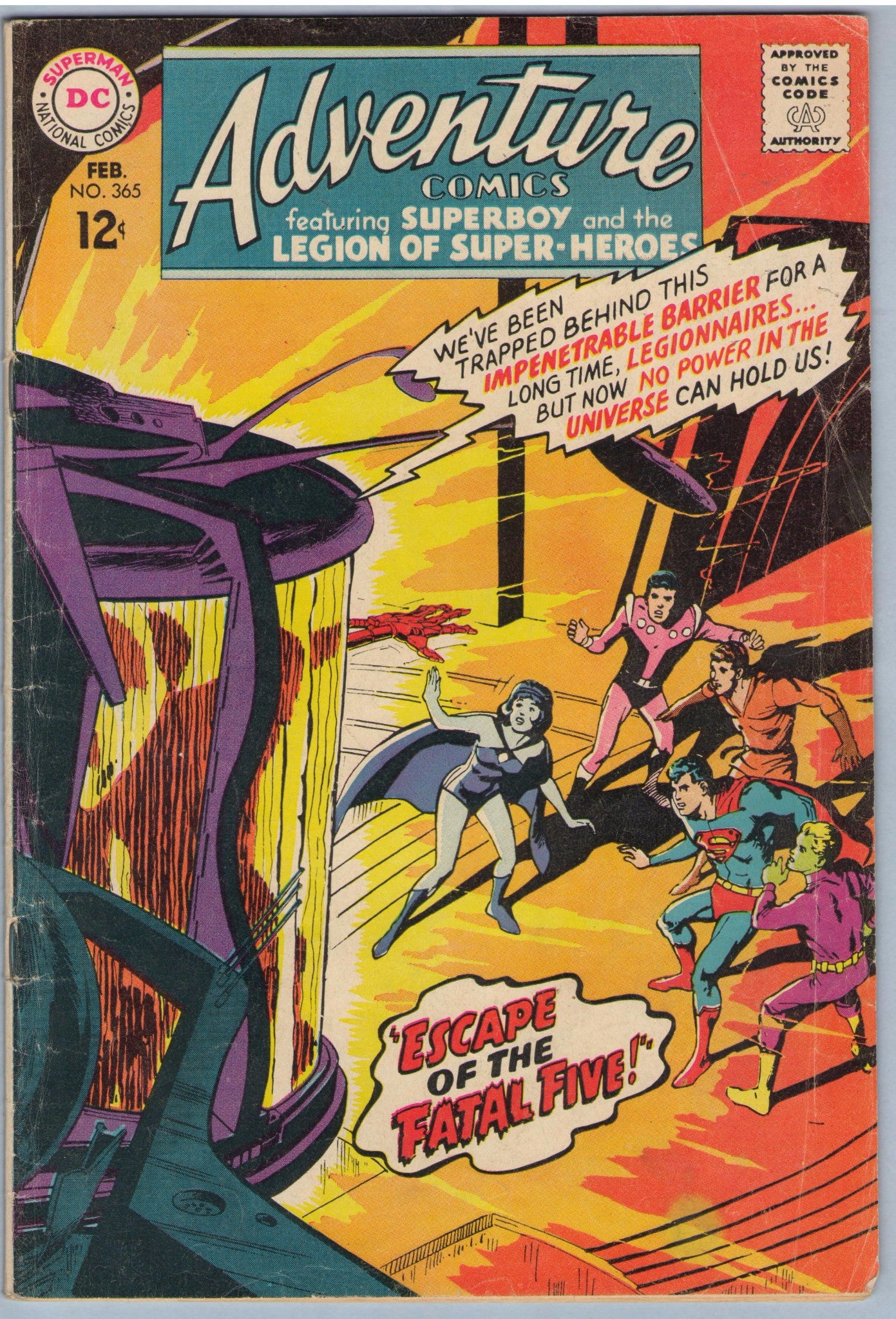 Adventure Comics 365 (Feb 1968) VG- (3.5)