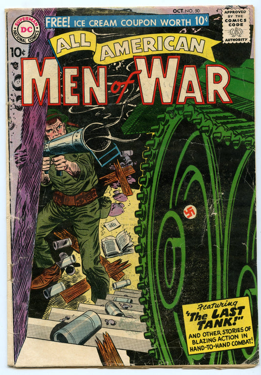 All-American Men of War 50 (Oct 1957) GD+ (2.5)