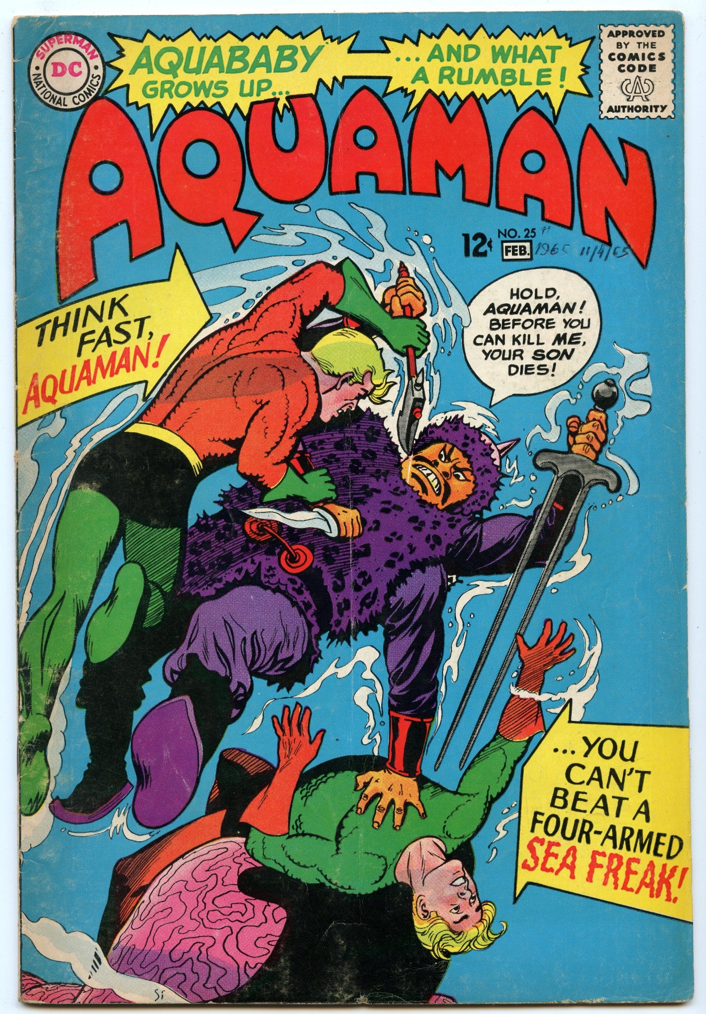 Aquaman 25 (Feb 1966) VG (4.0)