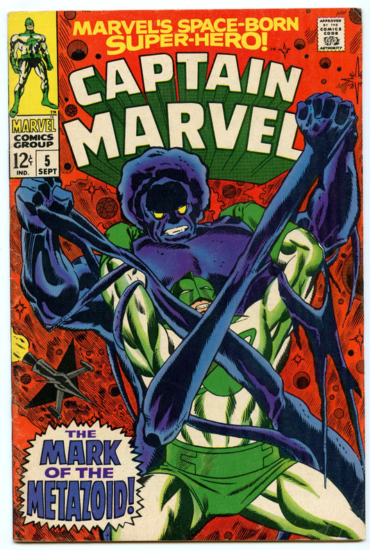 Captain Marvel 5 (Sep 1968) VG/FI (5.0)