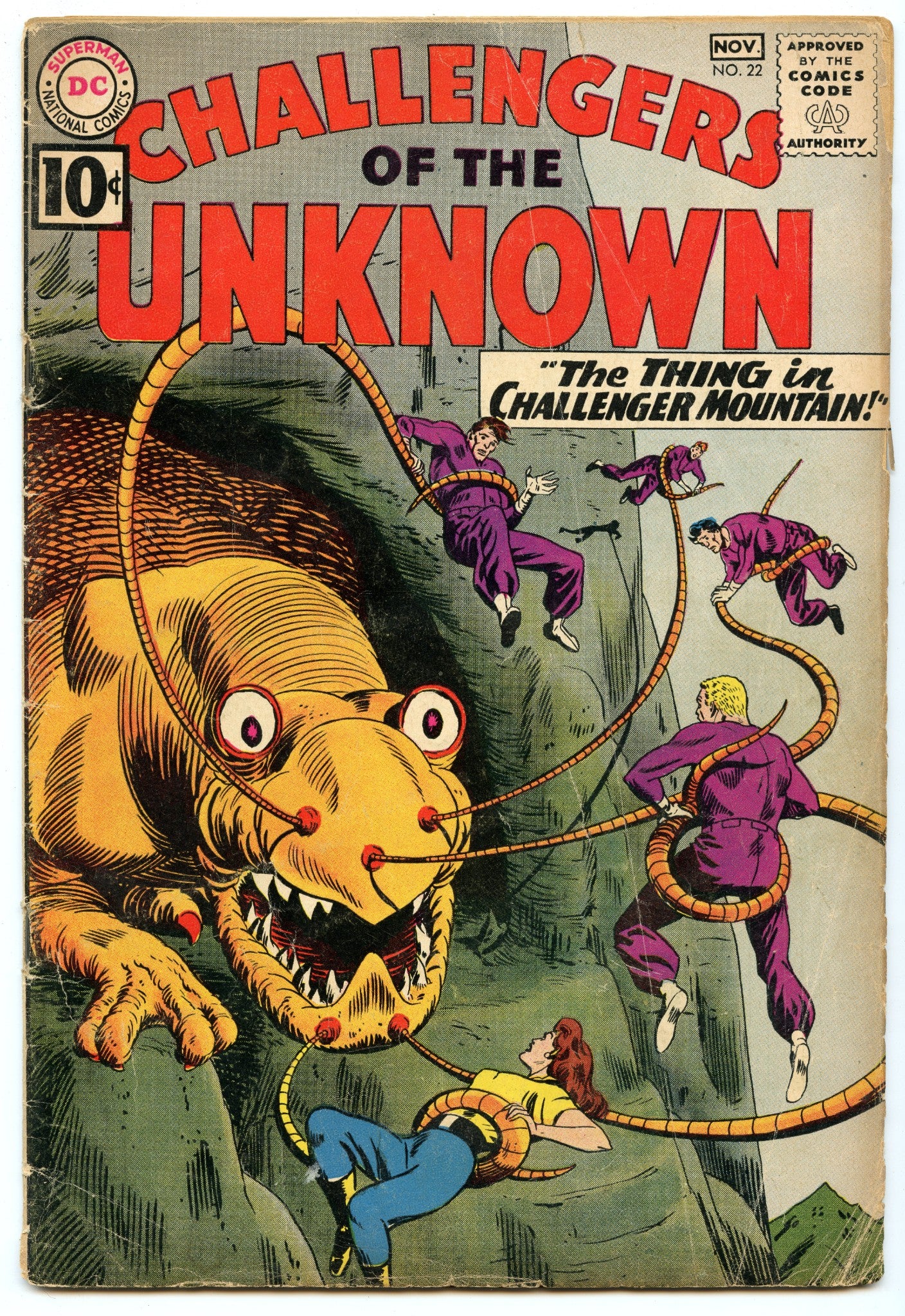 Challengers of the Unknown 22 (Nov 1961) VG- (3.5)