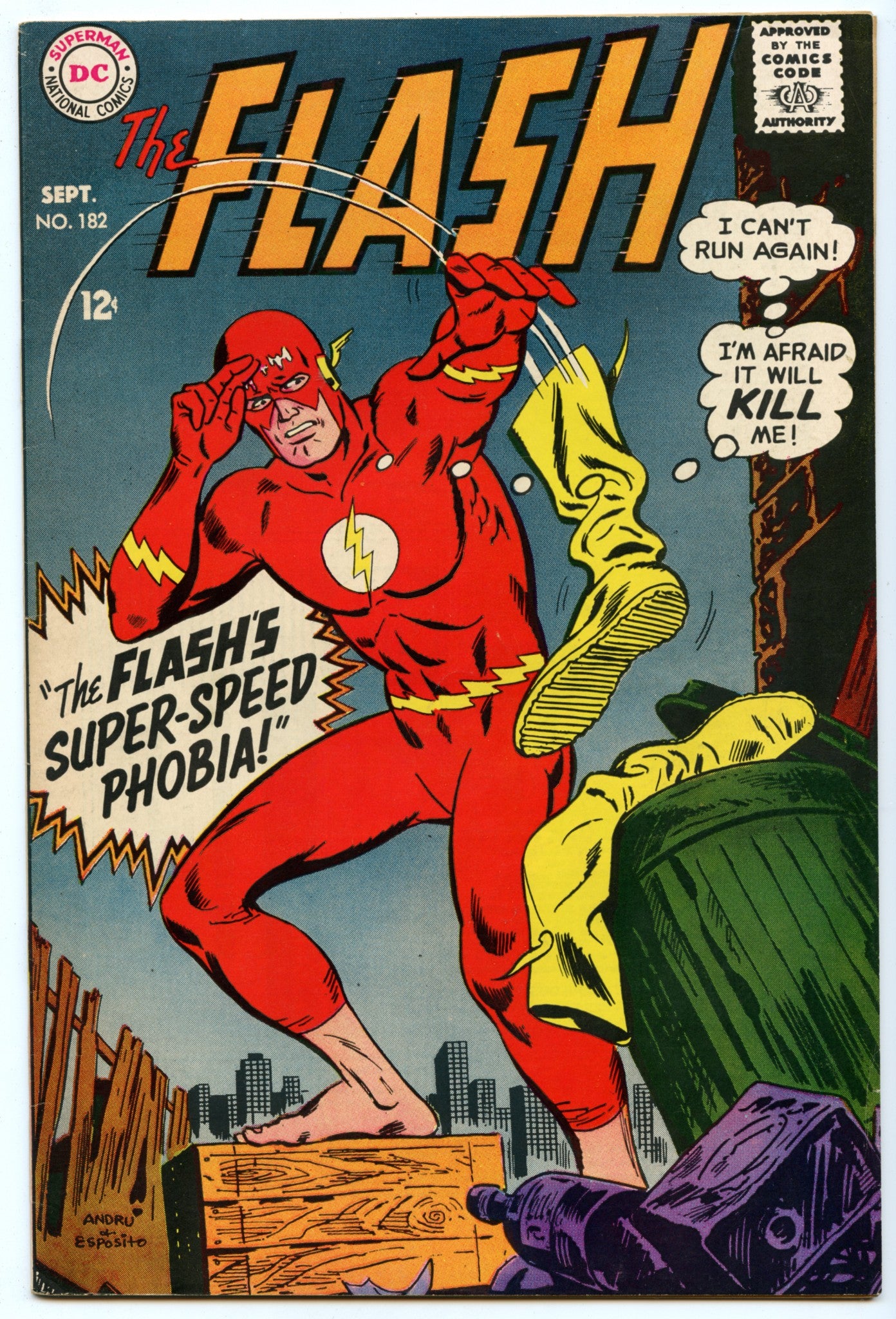 Flash 182 (Sep 1968) VF+ (8.5)