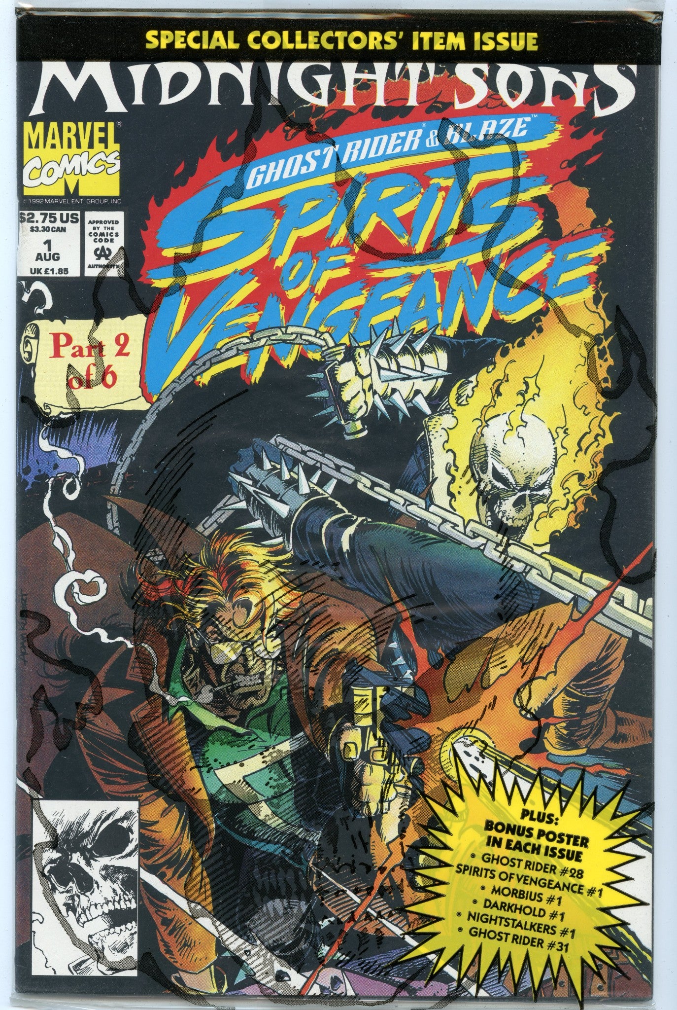 Ghost Rider/Blaze: Spirits of Vengeance 1 (Aug 1992) (bagged) NM- (9.2)