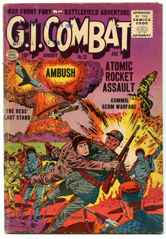 G.I. Combat 32 (Jan 1956) GD+ (2.5) - Atomic bomb cover