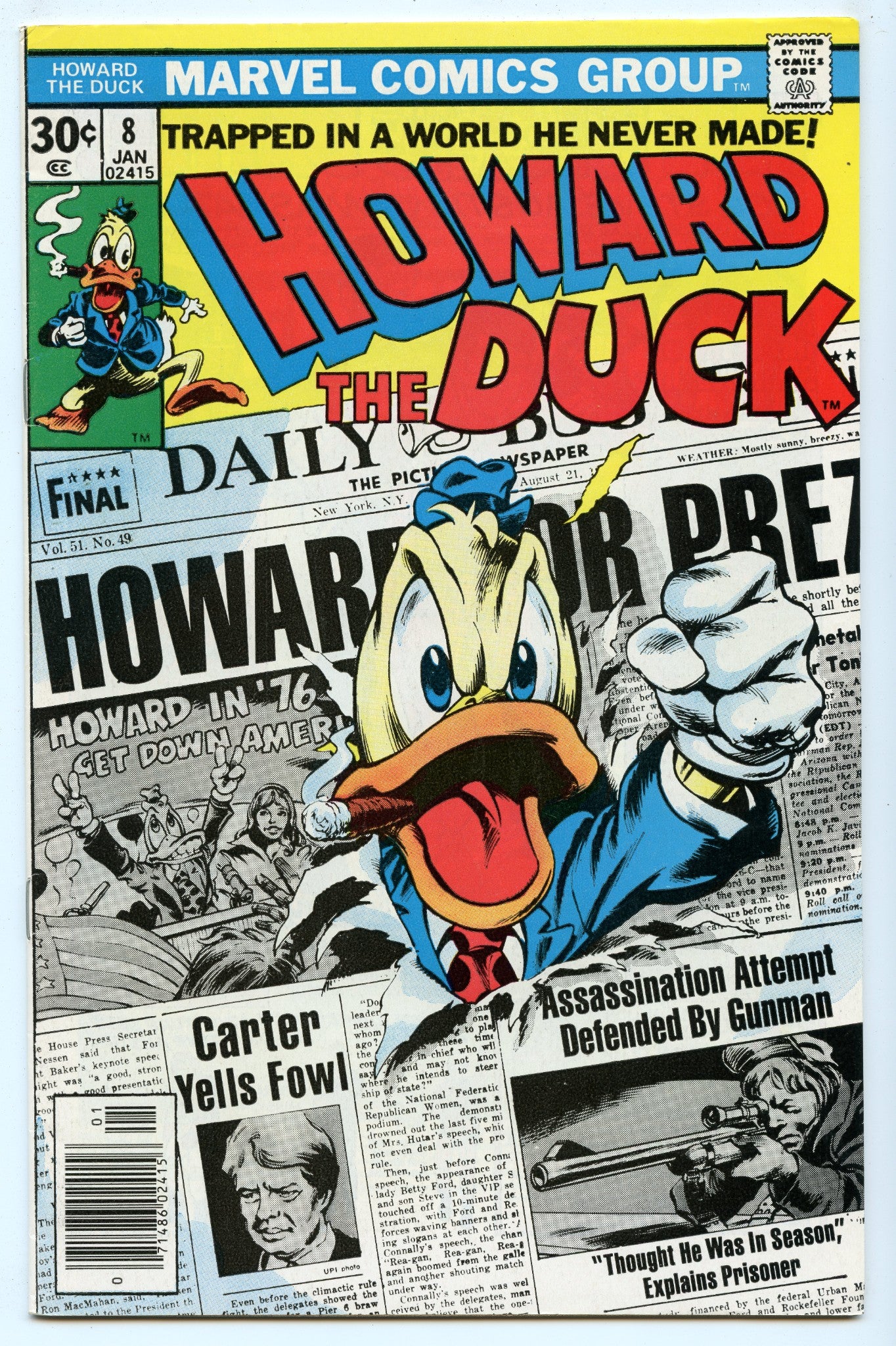 Howard the Duck 8 (Jan 1977) VF (8.0)