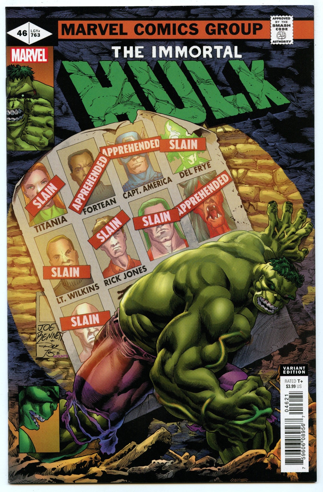 Immortal Hulk 46 (Jul 2021) NM- (9.2) - Bennett Homage Variant