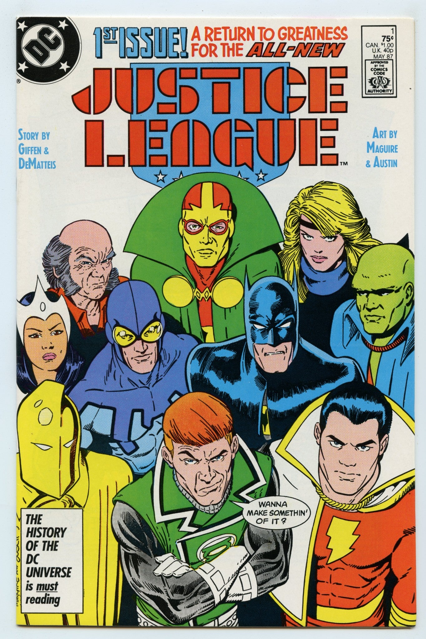 Justice League 1 (May 1987) NM- (9.2)