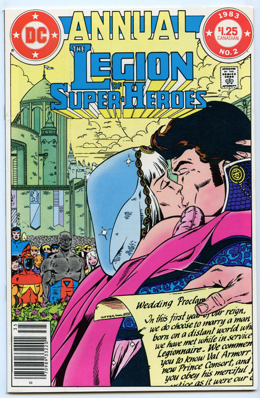 Legion of Super-Heroes Annual 2 (Sep 1983) NM- (9.2) - CDN Price Variant