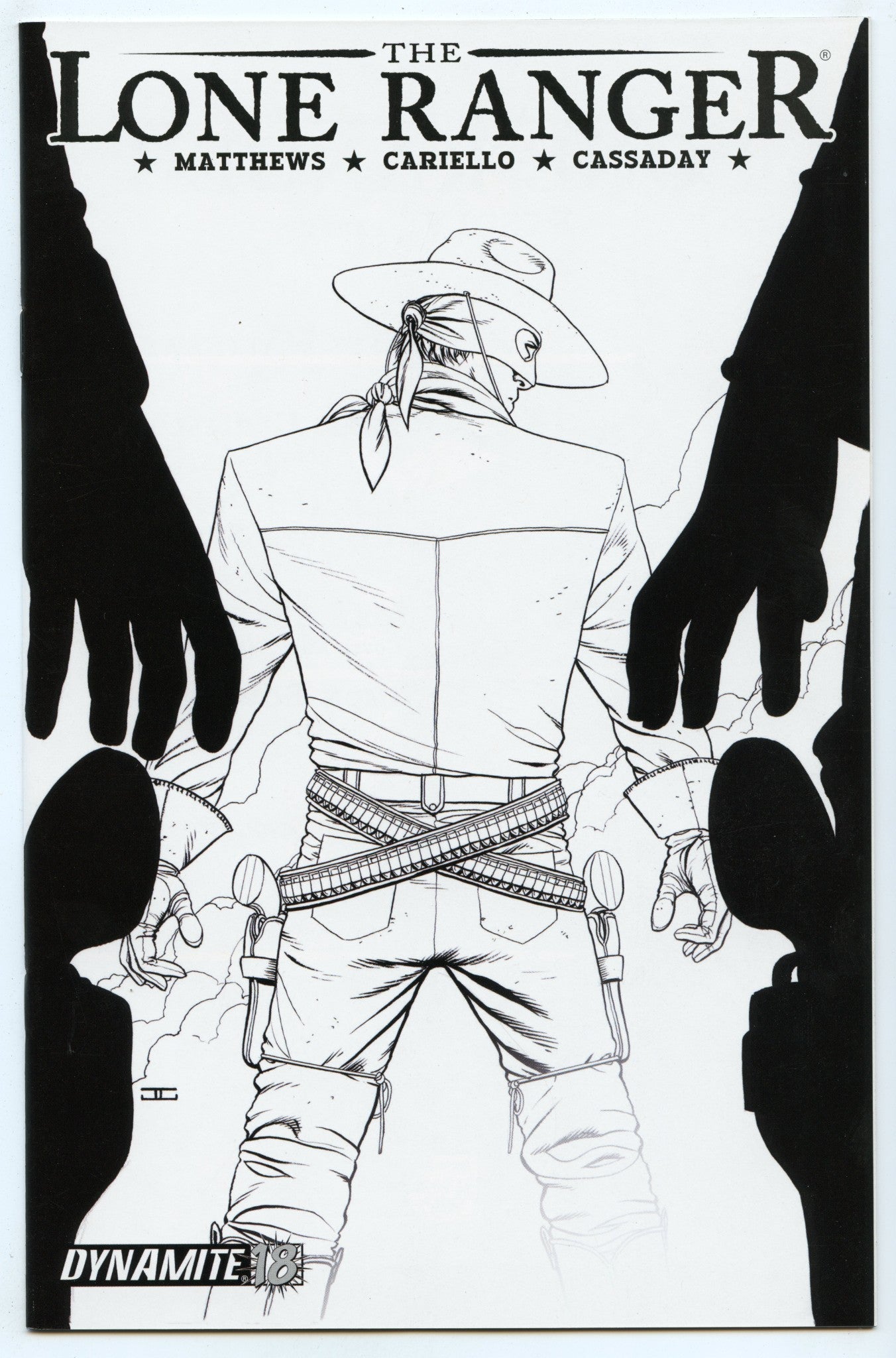 Lone Ranger V4 18 (Feb 2009) NM- (9.2) - Black & White variant