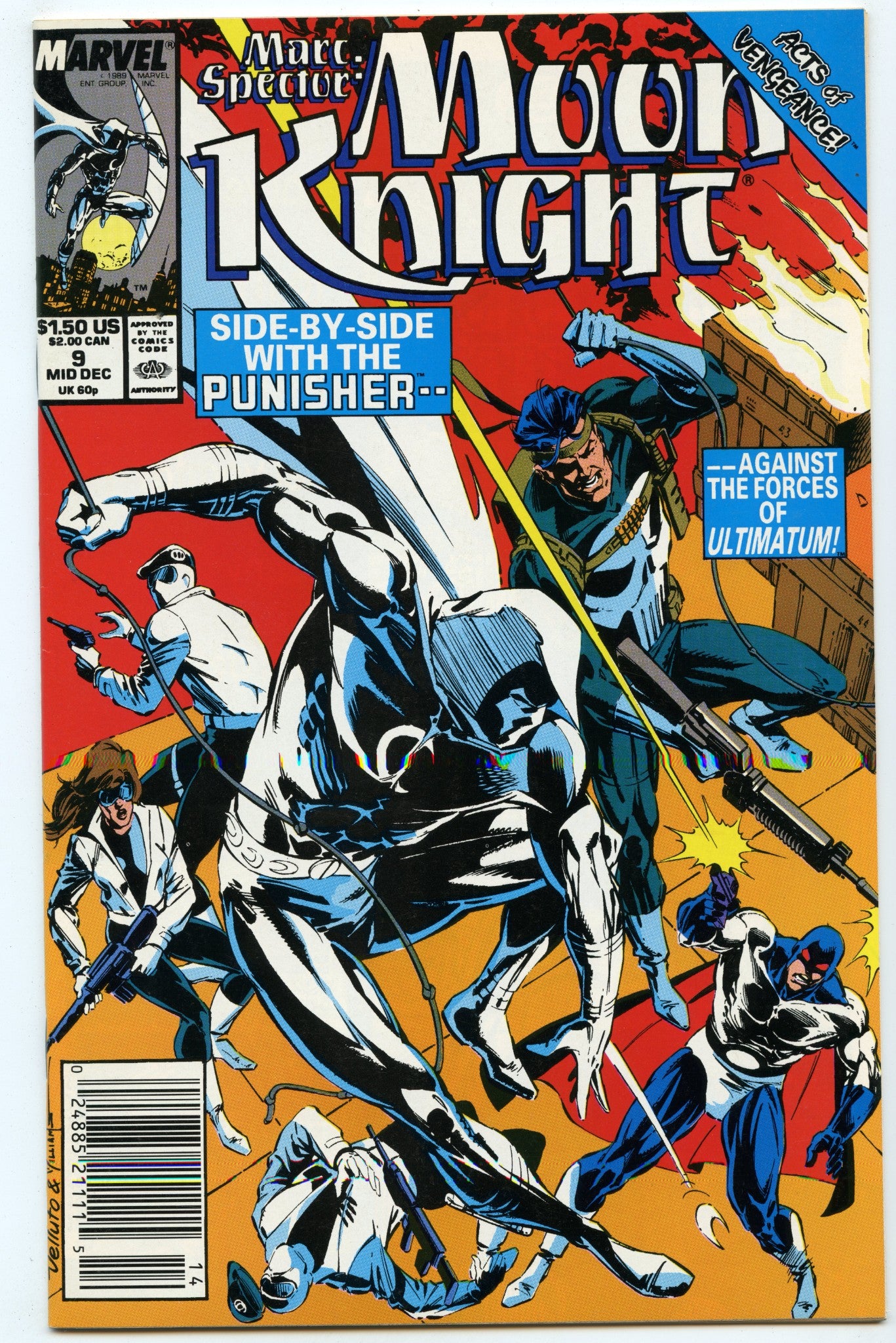 Marc Spector: Moon Knight 9 (Dec 1989) NM- (9.2)