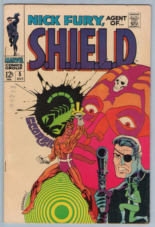 Nick Fury Agent of SHIELD 5 (Oct 1968) VF- (7.5)