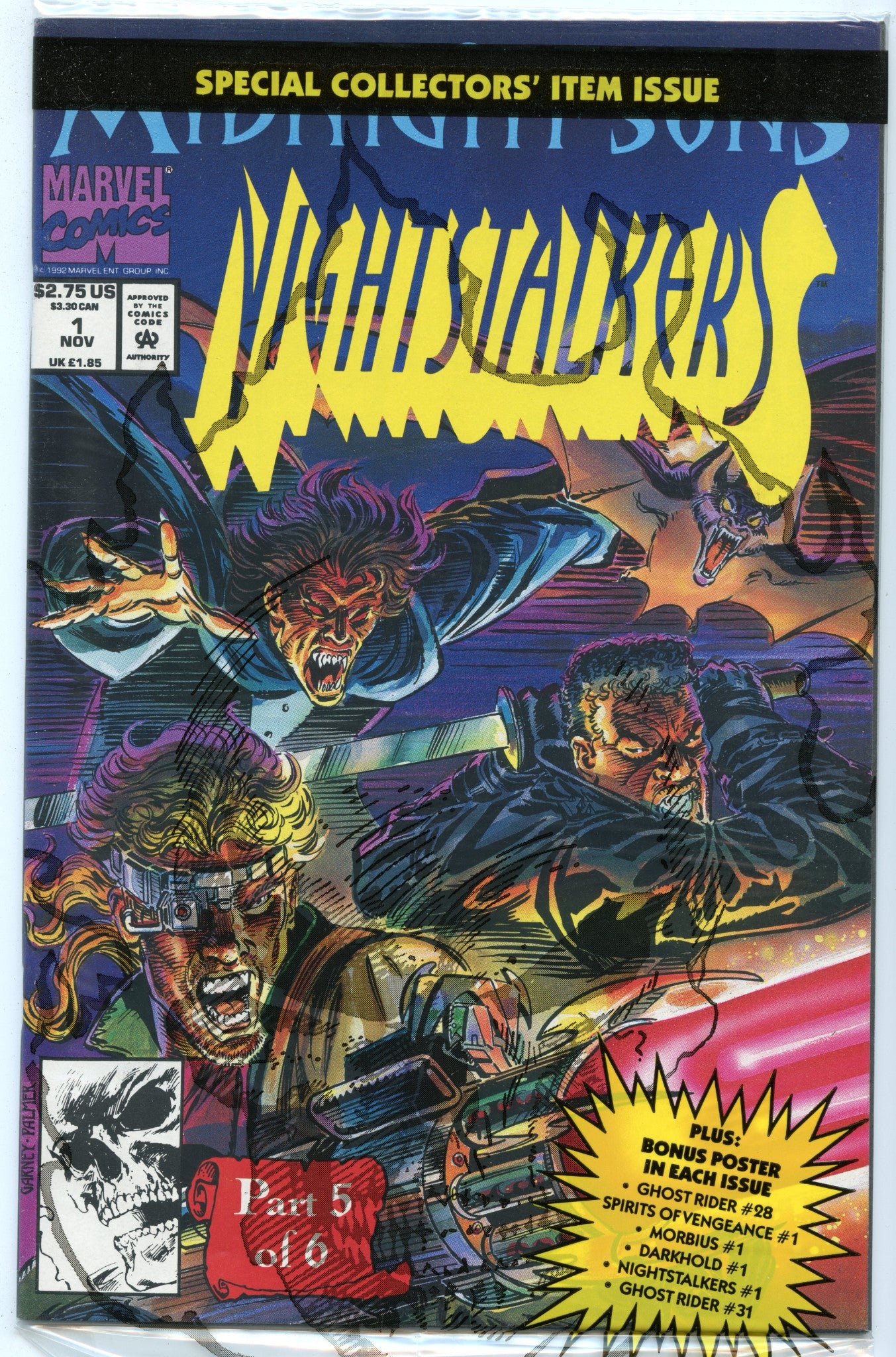 Nightstalkers 1 (Nov 1992) NM- (9.2) - bagged