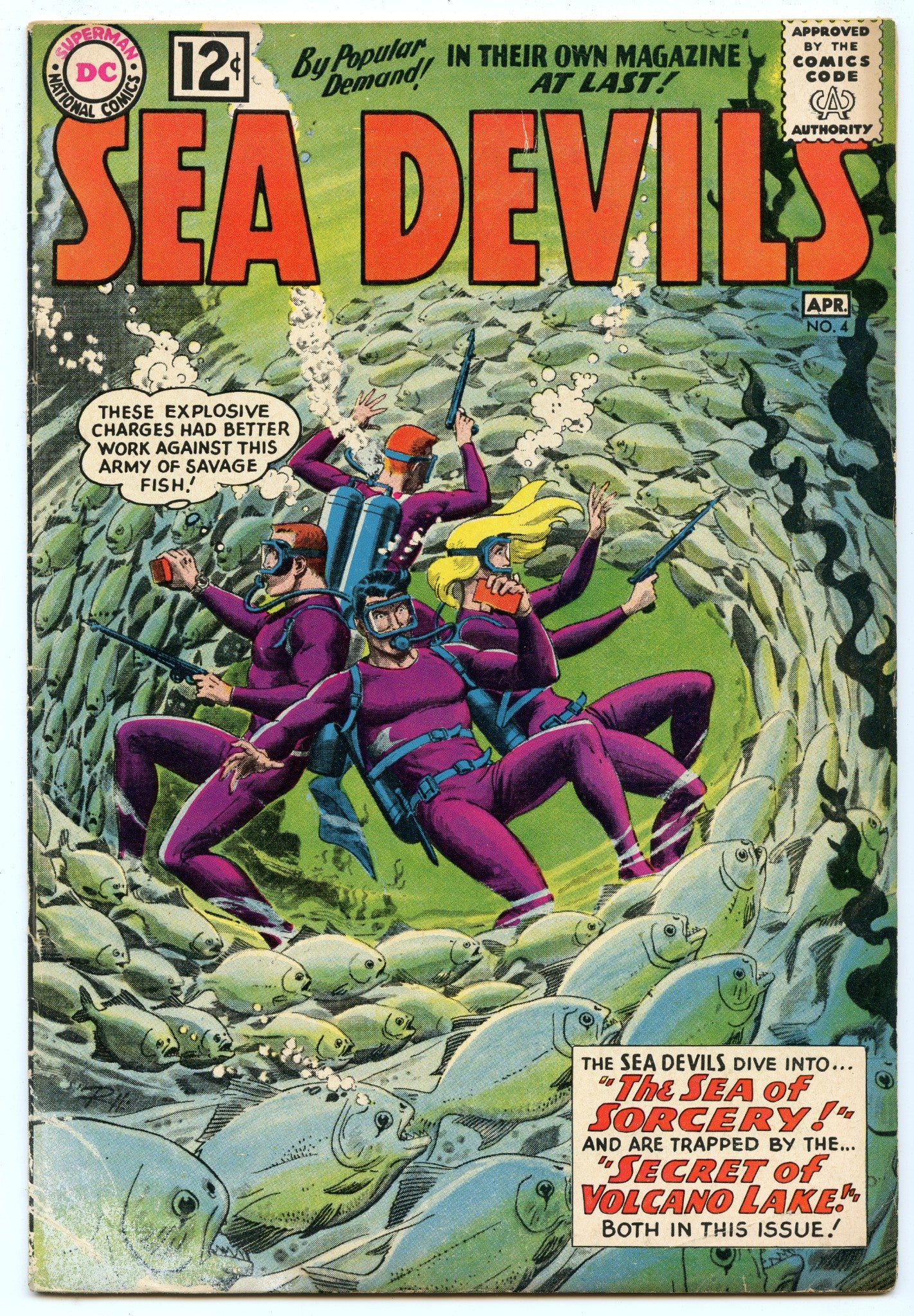 Sea Devils 4 (Apr 1962) VG- (3.5)