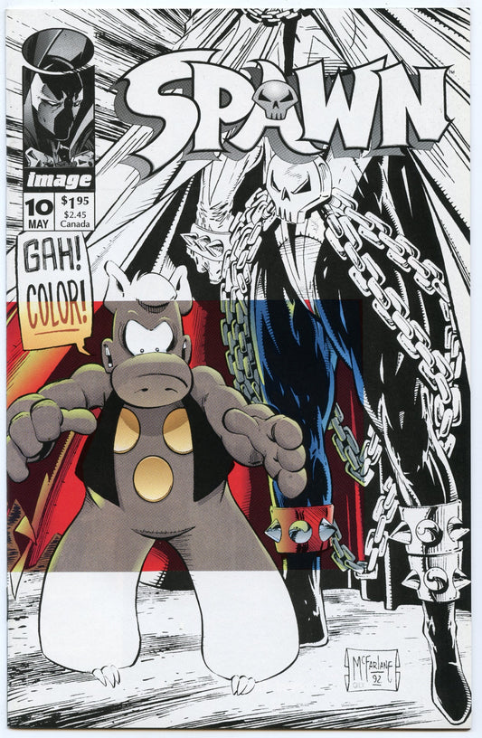 Spawn 10 (May 1993) NM- (9.2) - Cerebus the Aardvark appears