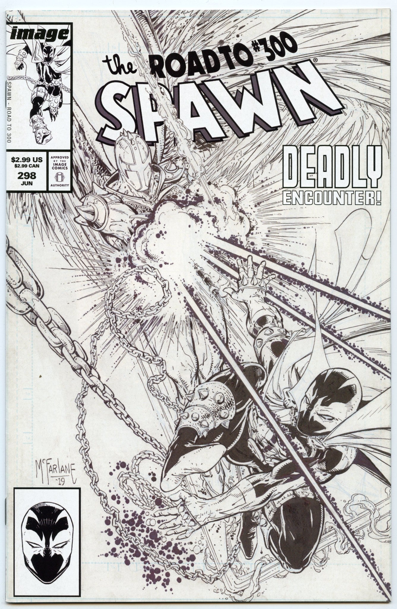 Spawn 298 (Jun 2019) NM- (9.2) - sketch variant