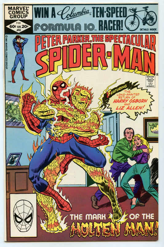 Spectacular Spider-man 63 (Feb 1982) VF/NM (9.0)