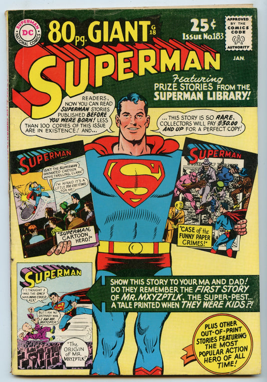 Superman 183 (Jan 1966) VG (4.0)