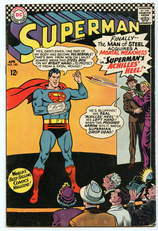 Superman 185 (Apr 1966) VG/FI (5.0)