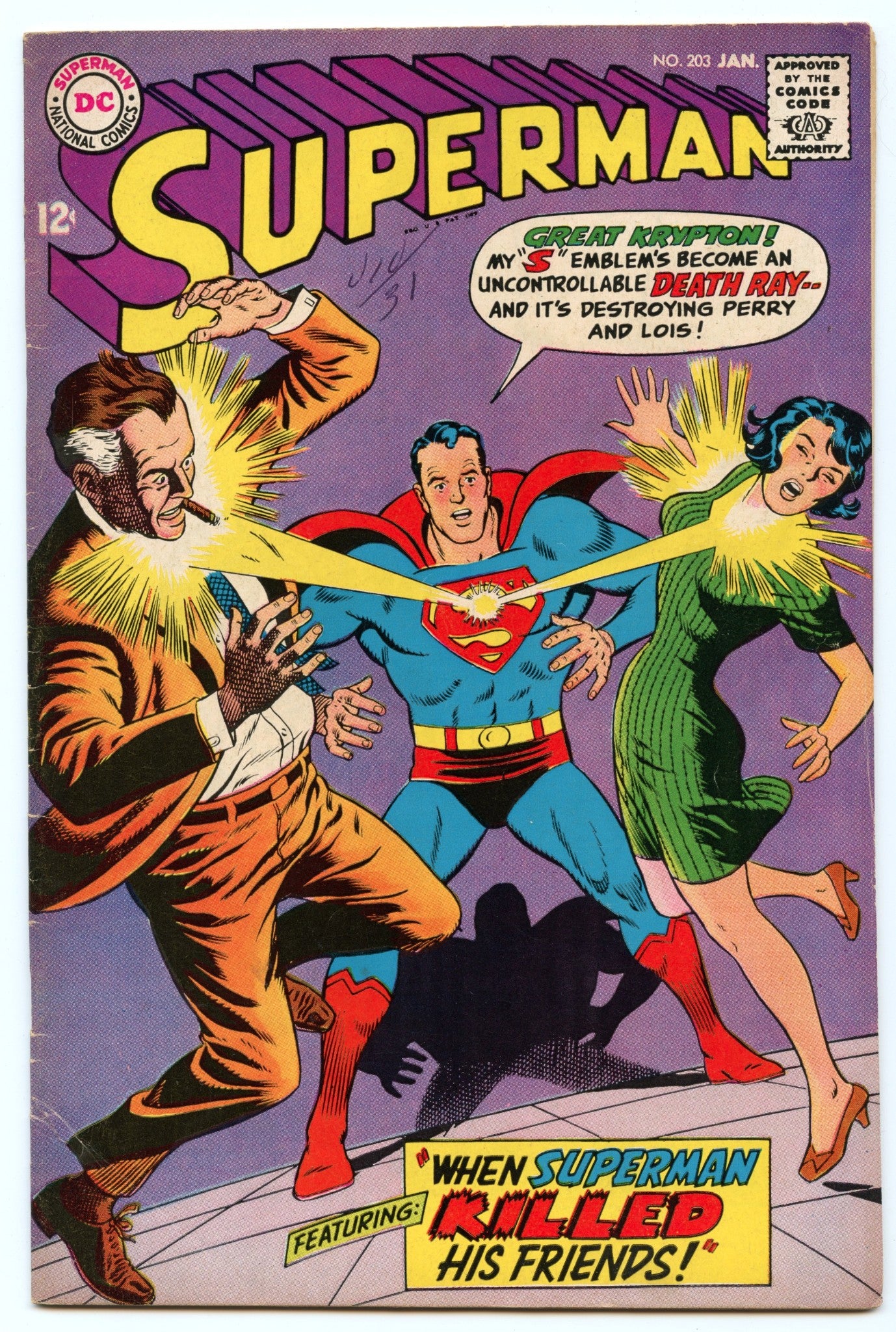 Superman 203 (Jan 1968) FI- (5.5)