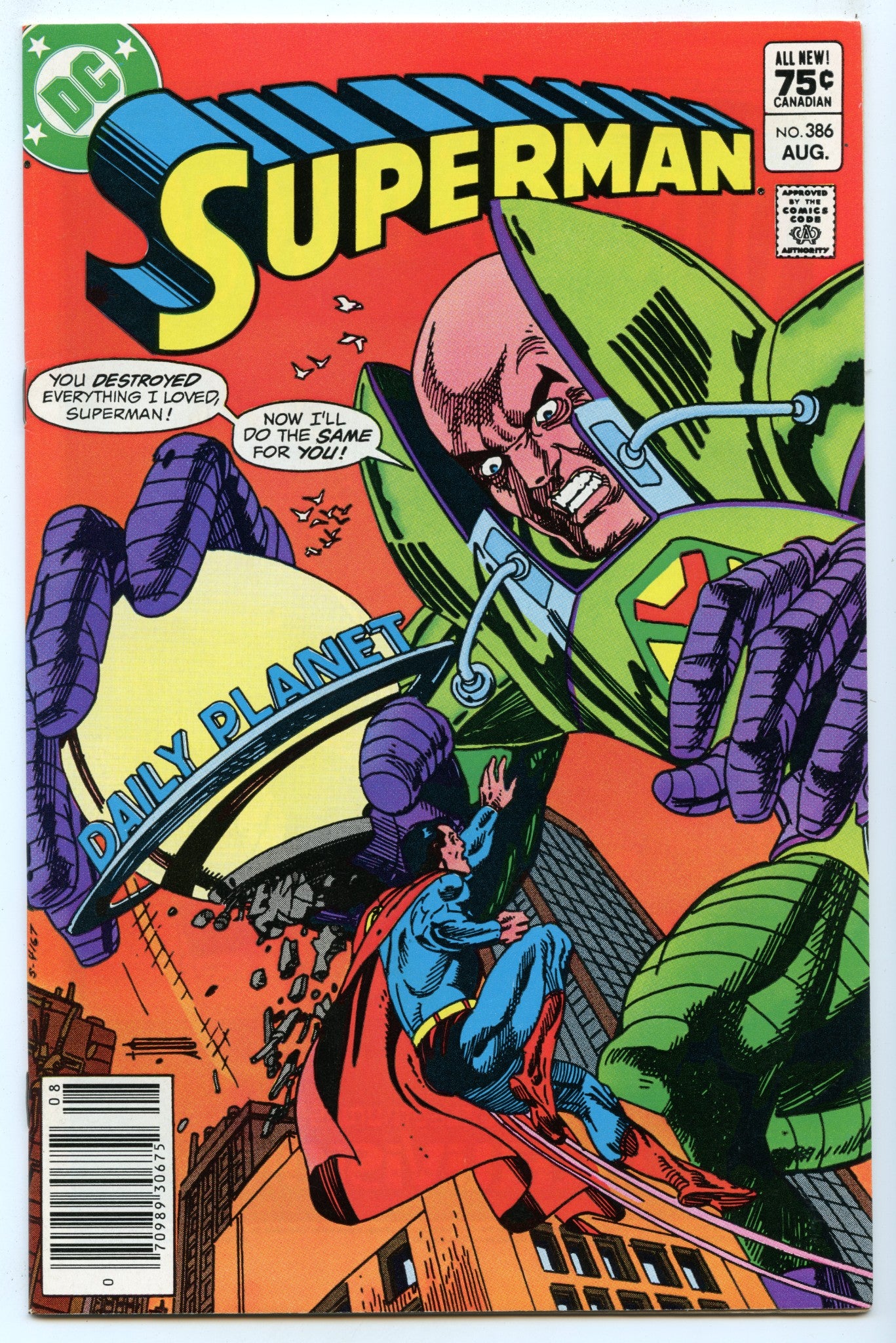 Superman 386 (Aug 1983) NM- (9.2) - CDN Price Variant