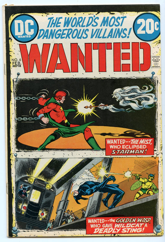 Wanted: the World's Most Dangerous Villains 6 (Feb 1973) VF- (7.5)