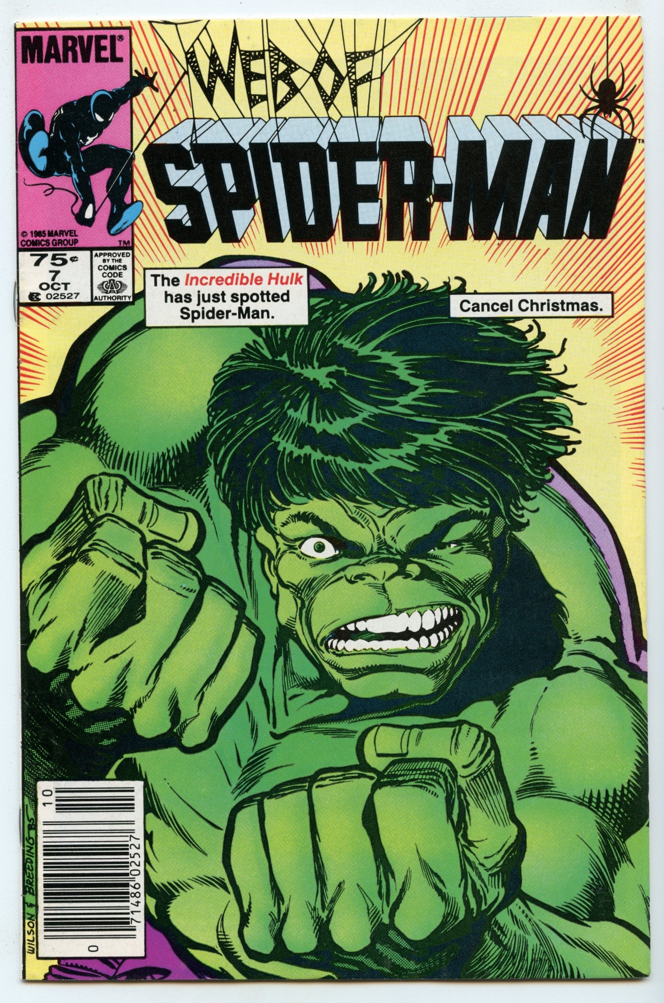 Web of Spider-Man 7 (Oct 1985) NM- (9.2) - CDN Price Variant