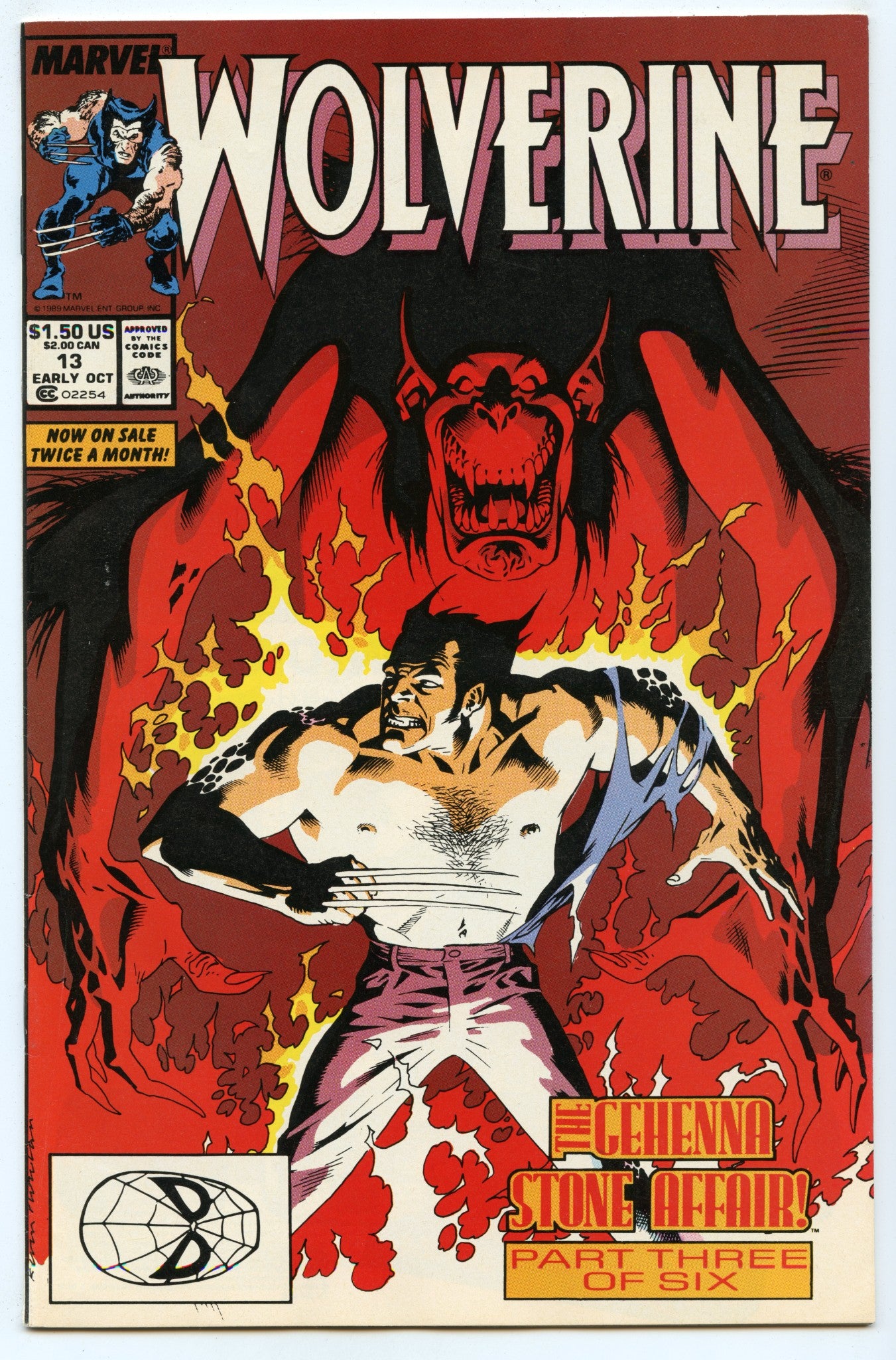 Wolverine 13 (Oct 1989) NM- (9.2)